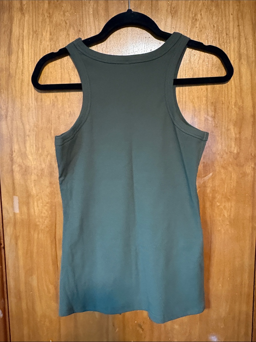 NWOT Women’s Ribbed Tank Top - Olive Green - Size L - Picture 5 of 7